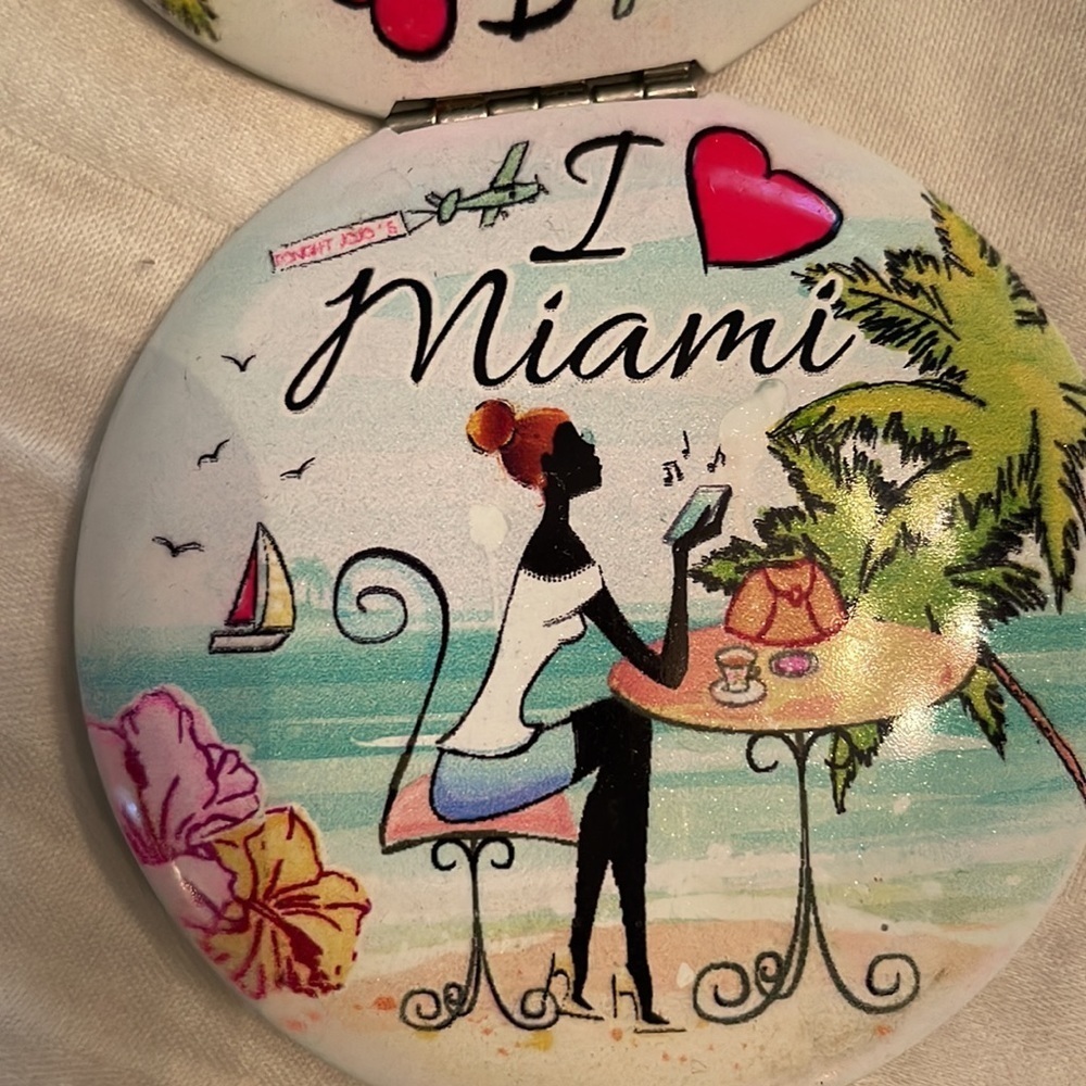 I love Miami mirror african American cafe gift present sorority aka DST zeta
